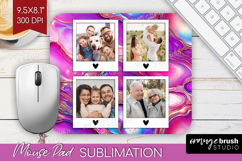 Pearl Photo Mouse Pad PNG - Pearl Texture Picture Frame Pad Product Image 1