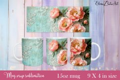 Flowers Mug Sublimation, Floral Design Mug Product Image 1