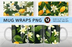 Lemon Blossoms Mug wrap Sublimation Designs Product Image 1