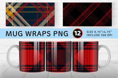 Scottish Textured Checkered Plaid Mug Wrap Sublimation Desig Product Image 1