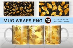 Gold Autumn Mug wrap Sublimation Designs Product Image 1