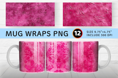 Luxury Hot Pink Mug Wrap Sublimation Designs Product Image 1