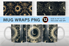 Eclipse Damask Mug Wrap Sublimation Designs Product Image 1