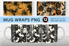 Grungy Halloween Mug Wrap Sublimation Designs Product Image 1