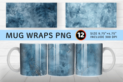 Luxury Dusty Blue Mug Wrap Sublimation Designs Product Image 1