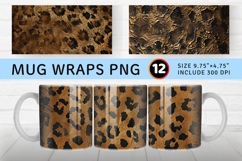 Bronze Leopard Mug Wrap Sublimation Designs Product Image 1