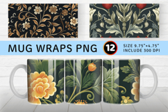 Regal Garden Mug Wrap Sublimation Designs Product Image 1