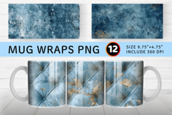 Luxury Dusty Blue Mug Wrap Sublimation Designs Product Image 1