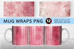 Antique Pink Romance Mug Wrap Sublimation Designs Product Image 1