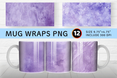 Frosted Lilac Mug Wrap Sublimation Designs Product Image 1