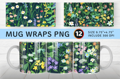Spring Wildflowers Garden Mug Wrap Sublimation Designs Product Image 1