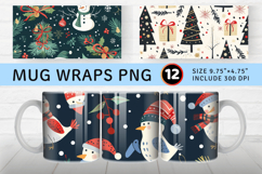 Christmas Mug Wrap Sublimation Designs Product Image 1