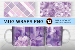 Pastel Lilac Purple Mug Wrap Sublimation Designs Product Image 1