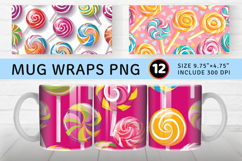 Candy Pop Mug Wrap Sublimation Designs Product Image 1