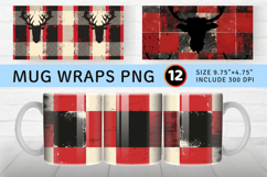 Retro Lumberjack Buffalo Plaids Mug Wrap Sublimation Designs Product Image 1