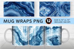 Winter Blue Agate Mug wrap Sublimation Designs Product Image 1