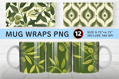 Olive Retro Mug Wrap Sublimation Designs Product Image 1