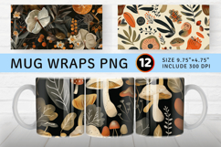 Earthy Delights Mug Wrap Sublimation Designs Product Image 1