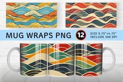 Retro Waves Mug wrap Sublimation Designs Product Image 1