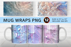 Frosted Iridescent Mug Wrap Sublimation Designs Product Image 1