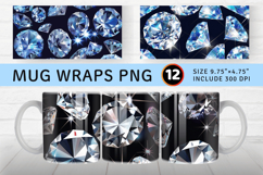 Precious Diamonds Mug Wrap Sublimation Designs Product Image 1