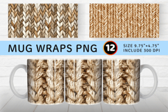 Jute Stitch Knitted Mug Wrap Sublimation Designs Product Image 1