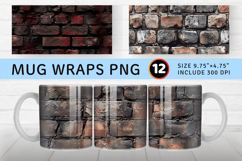 Brick Texture Mug Wrap Sublimation Designs Product Image 1