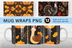 Thanksgiving Christmas Mug Wrap Sublimation Designs Product Image 1