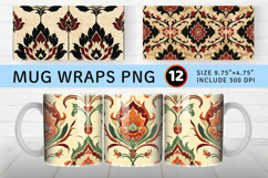 Ottoman Elegance Mug Wrap Sublimation Designs Product Image 1