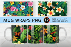 Nature Spring Jungle Blossoms Mug Wrap Sublimation Designs Product Image 1