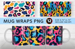 Colorful Leopard Print Mug wrap Sublimation Designs Product Image 1