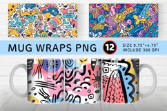 Cute Abstract Doodle Mug wrap Sublimation Designs Product Image 1