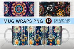 Boho Mug Wrap Sublimation Designs Product Image 1