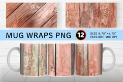 Rose Gold Wood Mug Wrap Sublimation Designs Product Image 1