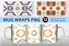 Aztec Pastel Western Mug Wrap Sublimation Designs Product Image 1