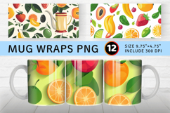 Gardening Fresh Fruits Mug Wrap Sublimation Designs Product Image 1