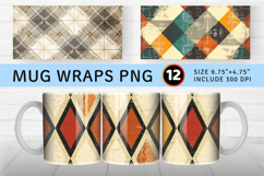 Vintage Cotton Textured Fabric Mug Wrap Sublimation Designs Product Image 1