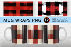 Retro Lumberjack Buffalo Plaid Mug Wrap Sublimation Designs Product Image 1