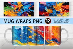 Colorful Paint Splashes Mug wrap Sublimation Designs Product Image 1