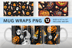 Halloween Trick or Treat Mug Wrap Sublimation Designs Product Image 1