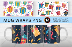 Birthday Party Decoration Gift Mug Wrap Sublimation Designs Product Image 1