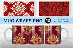 Crimson Indian Mug Wrap Sublimation Designs Product Image 1