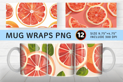 Grapefruit Mug Wrap Sublimation Designs Product Image 1