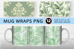 Pastel Green Mug Wrap Sublimation Designs Product Image 1