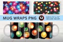 Sweet Lights Mug Wrap Sublimation Designs Product Image 1