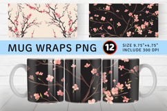 Blossoming Branches Mug Wrap Sublimation Designs Product Image 1