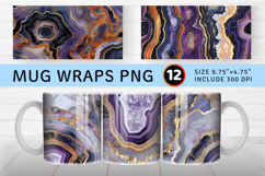 Geode &amp; Agate Mug Wrap Sublimation Designs Product Image 1