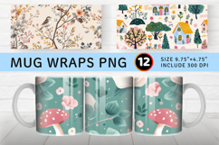 Cottagecore Dreams Mug Wrap Sublimation Designs Product Image 1