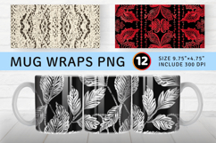 Knitted Lace Fabric Mug Wrap Sublimation Designs Product Image 1