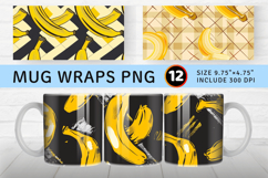 Banana Mug Wrap Sublimation Designs Product Image 1